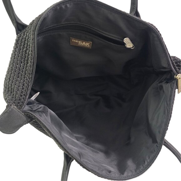 The SAK Elliot Lucca Collection Handback Black Crotchet Shoulder Bag Purse - Picture 5 of 15